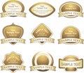 Vector set of gold design elements Royalty Free Stock Photo