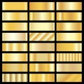 Vector set of gold gradients Royalty Free Stock Photo