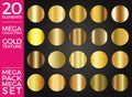 Vector Set of Gold Gradients, Golden Squares Collection, Textures Group