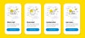 Vector set of Group, Demand curve and Time change line icons set. Vector