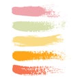 Vector set of grunge brush strokes. Set of colorful brush strokes. Rainbow brush strokes collection