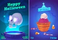 Vector set of halloween illustrations