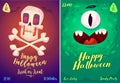 Vector set of halloween illustrations