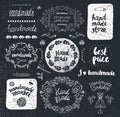 Vector set of hand drawn doodle frames, badges. Royalty Free Stock Photo