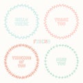 Vector set of hand drawn style badges and elements