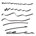 Vector set of hand drawn. Royalty Free Stock Photo