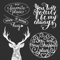 Vector set of hand drawn unique typography design elements Royalty Free Stock Photo