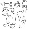 vector set of handcuff Royalty Free Stock Photo