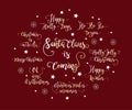 Vector set of handdrawn Christmas lettering.