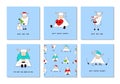 Vector set. Happy New Year 2021. Postcard with white ox, bull, cow. Greeting card, invitation. Seamless pattern, texture