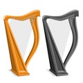 Vector set of Harps Royalty Free Stock Photo