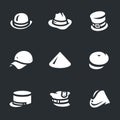 Vector Set of Hats Icons.