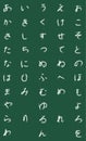 Vector Set of Hiragana Symbols. Japan Alphabet.