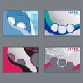 Vector set of horizontal flyers for design