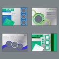 Vector set of horizontal flyers template.