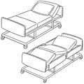 Vector set of hospital bed