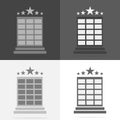 Vector set hotel image. Hotel business icon. Image icon of a five-star hotel.