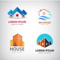 Vector set of house logos.