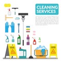 Vector set of household supplies cleaning product , tools of house cleaning isolated on white background. template with copy space