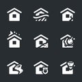 Vector Set of Housing accident Icons.