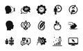 Vector set of Hypoallergenic tested, Internet and Gluten free icons simple set. Vector
