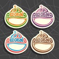 Vector set of Ice Cream Labels