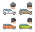 Vector set icons auto theft