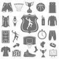 Vector set of icons basketball Royalty Free Stock Photo