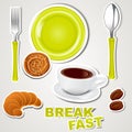 Vector set of icons: breakfast