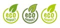 Vector set icons for eco products. Vector stamps of ECO product Royalty Free Stock Photo