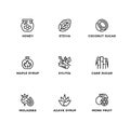 Vector set of icons for sugar alternatives