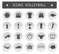 Vector set of icons volleyball Royalty Free Stock Photo