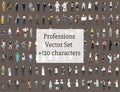 Vector set of illustrated people Royalty Free Stock Photo