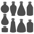 Vector set with the image of the vials, tubes.