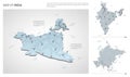 Vector set of India country.