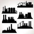 Vector Set of Industrial Buildings