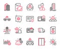 Vector Set of Industrial icons related to Engineering team, Cogwheel and Engineering documentation. Vector