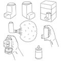 Vector set of inhalation medicine