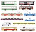 Vector set of isolated public transport