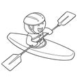 Vector set of kayak