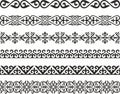 Vector set of Kazakh national ornaments.