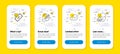 Vector set of Keywords, Checkbox and Rejected payment line icons set. Vector