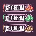 Vector set labels for Ice Cream Royalty Free Stock Photo