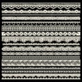 Vector set of lace trims Royalty Free Stock Photo