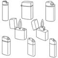 Vector set of lighter Royalty Free Stock Photo
