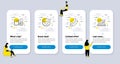 Vector Set of line icons related to Instruction info, E-mail and Confirmed. Vector