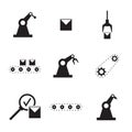 Vector set of linear icons.