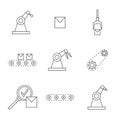 Vector set of linear icons.