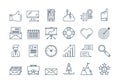 01 Outline BUSINESS icons set