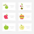 Vector set of logos of apples Royalty Free Stock Photo